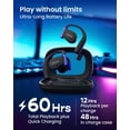 thumbnail image 6 of Cleer ARC5 Gaming Open-Ear Wireless Earbuds | THX Certified, Spatial Audio, Head Tracking, Snapdragon Sound, LDAC, AptX Lossless, <30ms Low Latency Dongle, Dolby Atmos, 60H Battery - Black, 6 of 9