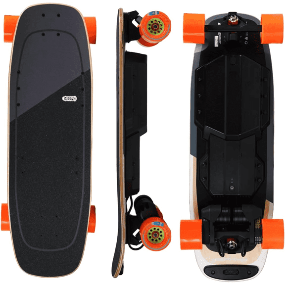 MEEPO Edge 30 Inches Electric Skateboard with J6S Remote, Up to 20Mlies Range, 1500W×2 Powerful Belt Motors, Precise Tuning and Flexible,Campus Commuting Electric Cruiser for Teens and Adults