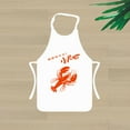 thumbnail image 2 of White Crayfish Apron， Adjustable Bib Apron Kitchen Apron for Cooking Grilling Crafting & Painting, 2 of 4