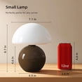 thumbnail image 5 of Mushroom Lamp Table Lamp for Bedroom,Desk Bedside Small Lamps for Living Room Night Stands,Mushroom Decor Cute Mini Modern Mid Century Lamps,Unique Aesthetic Home Living Room Decor(Coffee), 5 of 6