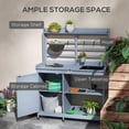 thumbnail image 5 of Gray Gardening Workbench with Sink, Faucet, and Durable Aluminum Surface, 5 of 11