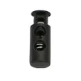 thumbnail image 1 of keepw 100 Pcs Plastic Stopper Shoelace Cord Lock Stops Single Double Hole Spring Fastener Rope Lanyard Toggle Clothing Black 5 2.4*0.85, 1 of 1