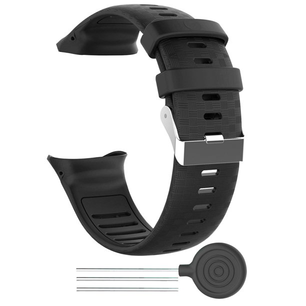 Methold Correa de reloj deportiva ajustable para Polar V, reloj inteligente de silicona, correa de para Polar V, accesorios Relojes inteligentes negro