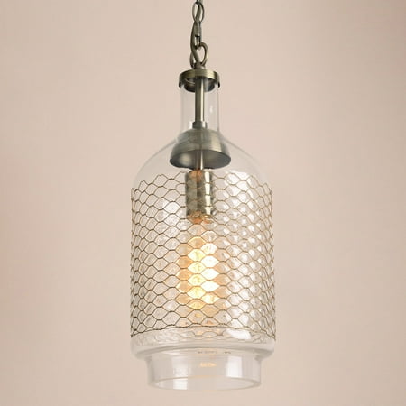 Hand Blown Glass Pendant Light casamotion industrial edison hand blown glass pendant light brass wire clear m walmart com