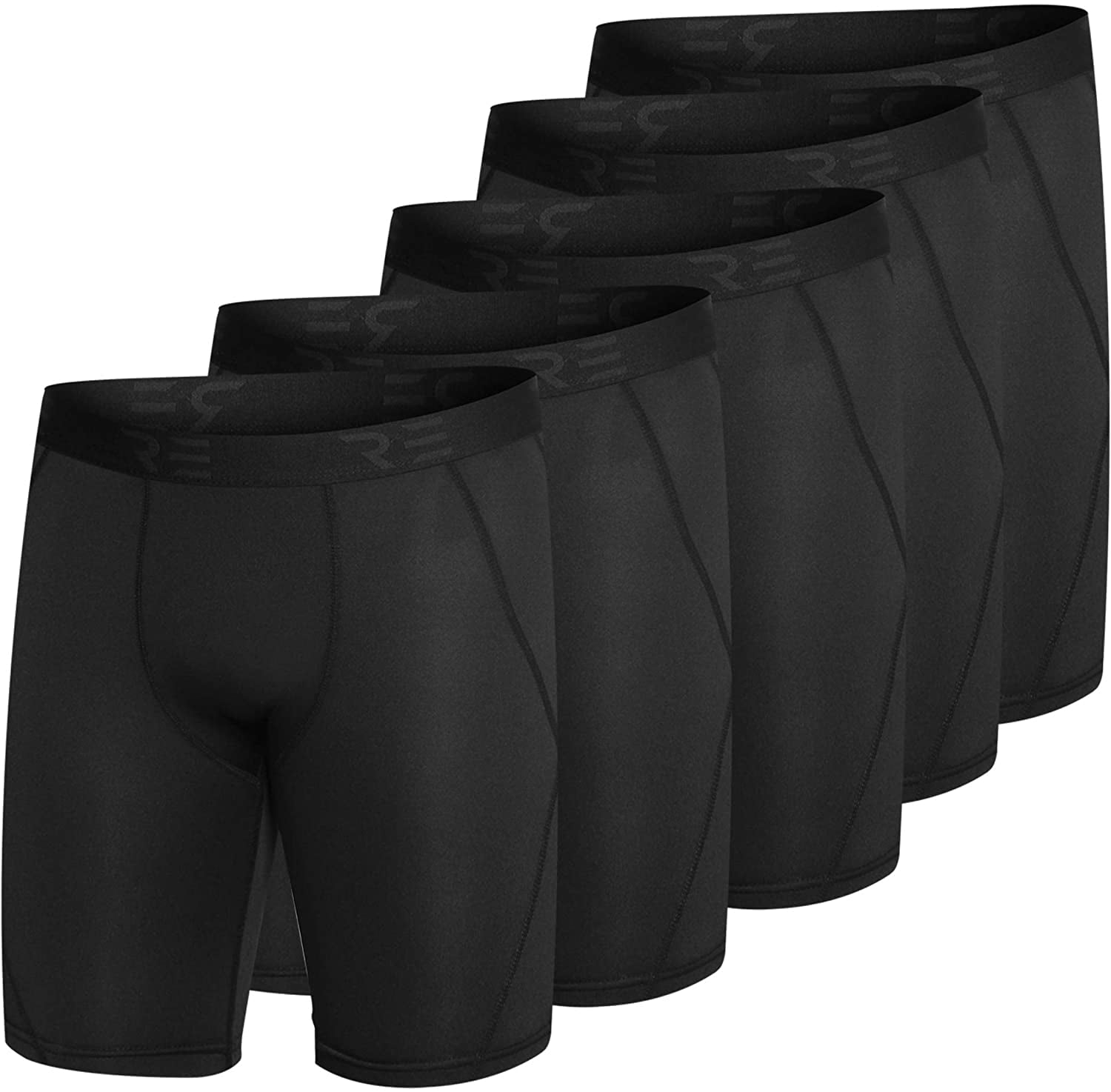 Real Essentials Boys 5-Pack Mesh Active Athletic Performance Basketball Shorts with Pockets