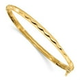 thumbnail image 2 of Auriga Fine Jewelry 10K Yellow Gold Polished Twisted Hinged Bangle for Women, 2 of 6