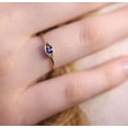 thumbnail image 6 of vylahjewellery Brilliant Blue Round Cut 1 CT Moissanite Diamond Solitaire Ring Woman Proposal 14K Yellow Gold Eye Shape Wedding Ring, 6 of 7