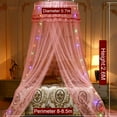 thumbnail image 5 of HeYii Ruffle Dome Ceiling Mosquito Net Princess Mesh Canopy Dust-proof Bedroom Decor, 5 of 8