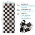 thumbnail image 2 of Black and White Checkered Pattern Hot Yoga Mat Towel Non Slip for Hot Yoga - Quick-Drying Yoga Mat Cover with 4 Corner Pockets with Travel Bag - Hot Yoga Towel Non Slip 70"x26", 2 of 6