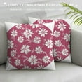 thumbnail image 3 of Autua Flowers Graphic Decorative Cotton Linen Throw Pillow Cover for Home Couch Living Room Sofa - Flowers Theme 1PC 12x12in, 3 of 5