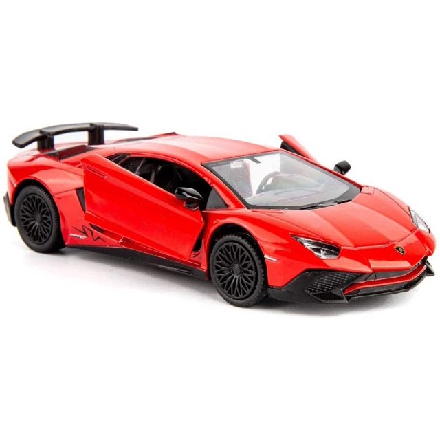 Modelo de coche de fundición a escala 1/36, coche de juguete de aleación de zinc para niños, vehículos de tracción trasera, coche de juguete para niños pequeños, niños y niñas, regalo (rojo)