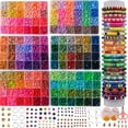 thumbnail image 1 of Juego de cuentas de arcilla XMZCOLA, 18800 unidades, 144 colores, cuentas planas de 6 mm, 1 of 6