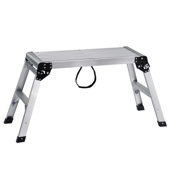 ZYPPP Aluminum Step Stool Non-slip Folding Work Platform 330lbs Drywall Ladder