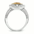 thumbnail image 2 of 14K/Silver Two-Tone Sterling Silver With 14K Citrine Diamond Ring (Size 8) Made In Thailand qtc1433-8, 2 of 3