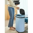 thumbnail image 3 of CL.HPAHKL 13 Gallon Kitchen Garbage Can Automatic Trash Can 13 Gallon Stainless Steel Trash Can Touch Free Bathroom Trash Can with Lid for Bathroom, Kitchen, Office, Blue, 3 of 7