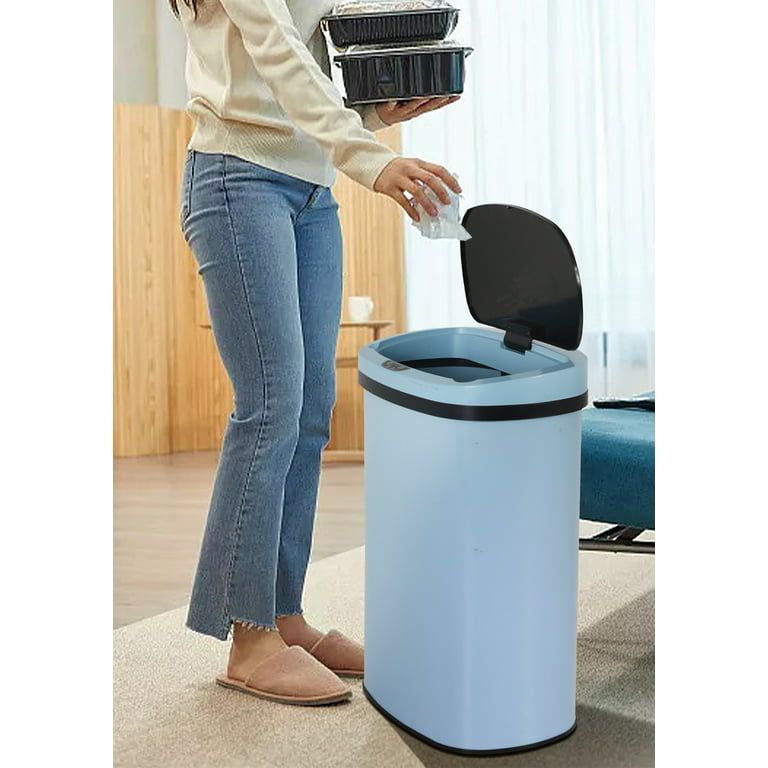 Automatic Trash Can with Lid,14.5 Gallon Smart Trash Can, 55L Motion Sensor  Trash Can (use 13 Gallon Garbage Bags) for Bedroom, Bathroom, Kitchen,  Office Grey