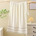 thumbnail image 6 of Btomtd 100% Cotton Bath Towels, Extra Large Absorbent Oversized Bath Sheet, Soft Embroidered Home Gift Shower Towels, Size 55" x 27.5", White, 6 of 6