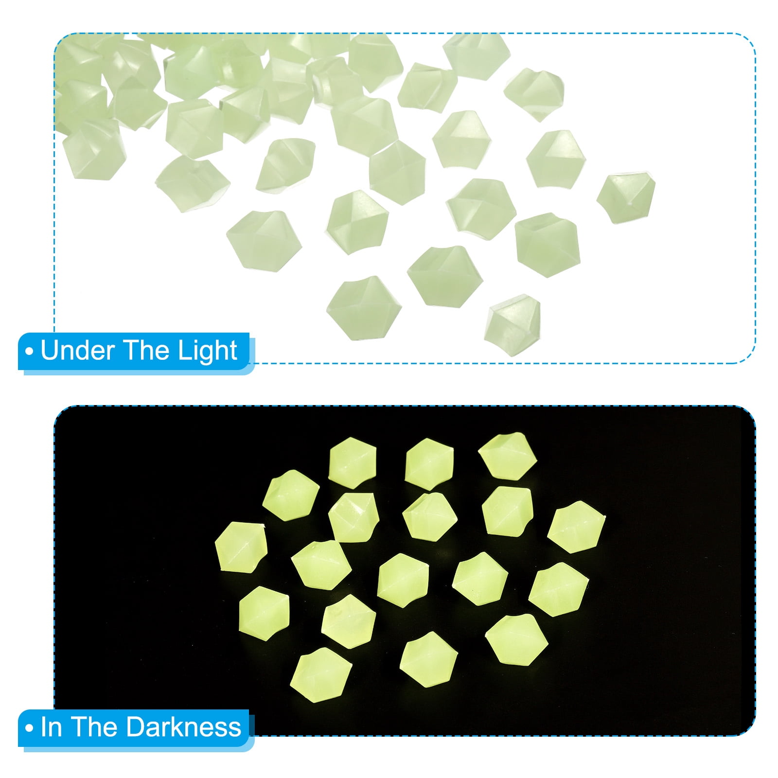 Unique Bargains Glow Rocks Luminous Stones Decor for Garden Translucent