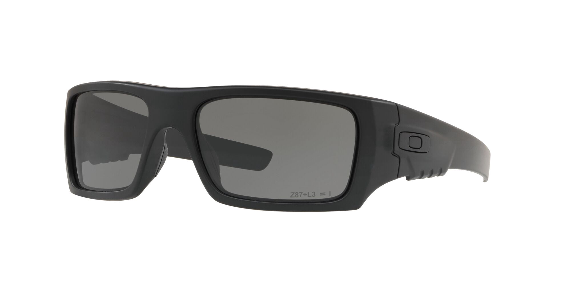Oakley SI Ballistic Det Cord Sunglasses, Rectangular Safety Eyeglasses with Case, Size 61, Matte Black/Grey