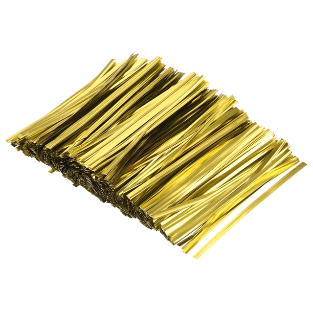 Cierres de Foil Uxcell 4.72" Plástico para Pan Dulce Tono Dorado 750Pcs