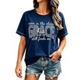 thumbnail image 2 of Endives Women's Short Sleeve T-shirt Graphic Tee Comfy Crew Neck T-Shirt Casual Christian Shirts Faith Grace Print L, 2 of 3