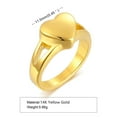 thumbnail image 2 of Heart Urn Ring for Ashes Print Photo Perfume Free Engrave 14K Yellow Gold Rings Ash Locket Memorial Keepsake Jewelry, 2 of 8
