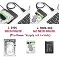 thumbnail image 2 of HUGFEGWE SATA to USB Cable USB 3.0 to 2.5" SATA Hard Drive External Converter Adapter for SSD/HDD Data Transfer Support UASP CJ25311-8626, 2 of 9