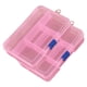 thumbnail image 1 of Caja de almacenamiento de plástico transparente de 5 celdas con botón deslizante, elemento de caja de almacenamiento de joyas, papelería MFZFUKR BST3013569-4, 1 of 5