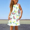 thumbnail image 2 of LUOGENLI Girls Dresses Size 10-12 Girls Fashion Cute Spring and Summer Printed Round Neck Sleeveless Casual Dress Girls Dresses 10-12 Tight Summer Dresses for Girls 12-14 11-12, 2 of 5