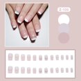 thumbnail image 1 of Uñas postizas de moda con diseño de leopardo, 24P, cobertura completa, puntas de Stiletto negro y marrón, pegamento para uñas artificiales francesas, 1 of 4