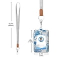 thumbnail image 3 of PU Leather Badge Holder ID Badge Holder with Lanyard for Cards & Credentials Sea Turtles and Coral Reefs, 3 of 6