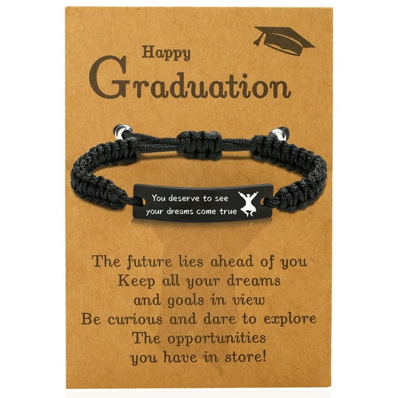 2025 Graduation Gifts for Him Inspirational Graduates Braided Bracelet Class Of 2025 High School College Graduation Gifts for Teen Teenage Men