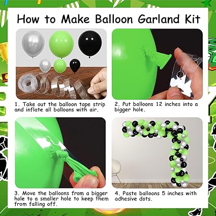 Lacrosse Birthday Party Decorations Boys, Lacrosse Birthday Party Backdrop Banner Green Black Silver Balloon Arch Kit,Lacrosse Photo Background for Sports Theme Party 1 Year Old Birthday