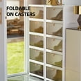 thumbnail image 4 of 1 Pce Boîte de Rangement Pliable en Plastique pour Vêtements avec Portes Transparentes, Boîte Portable pour Livres, 4 of 4