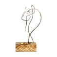 thumbnail image 4 of Figuras con rostro de mujer, estatuas, esculturas humanas, figuras abstractas para el hogar. Dorado, 4 of 9