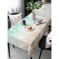 thumbnail image 2 of Green Ombre Coastal Rectangle Tablecloth, Sea Nautical Summer Beach Starfish Coral Waterproof & StainResistant Tablecloth, Washable Oil-proof Table Cover for Dining/Party/Wedding/Buffet 54x108 In, 2 of 9