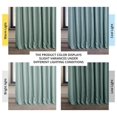 thumbnail image 3 of TiaGOC Faux Linen Room Darkening Curtains - 84 Inches Long Extra Wide Luxury Linen Curtains for Bedroom & Living Room (1 Panel), 100W X 84L, Sea Thistle, 3 of 9