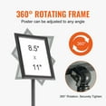 thumbnail image 4 of KFFKFF Sign Stand, 8.5 x 11 Inch Flexible Orientation Poster Holder, Robust Floor Signage Stand with Circular Base for Showcasing, Promoting, and External Use, Black, 4 of 9