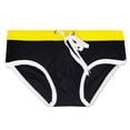 thumbnail image 3 of FcBaudy Men's Low Waist Solid Color High Vent Swimming Trunks Underpants Men Pants, 3 of 6
