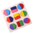 thumbnail image 2 of Wooden Geometric Shape Sorting Puzzle, Montessori Learning Toy with Colorful Blocks, Educational Math Activity for Preschool And Early Development, 2 of 8