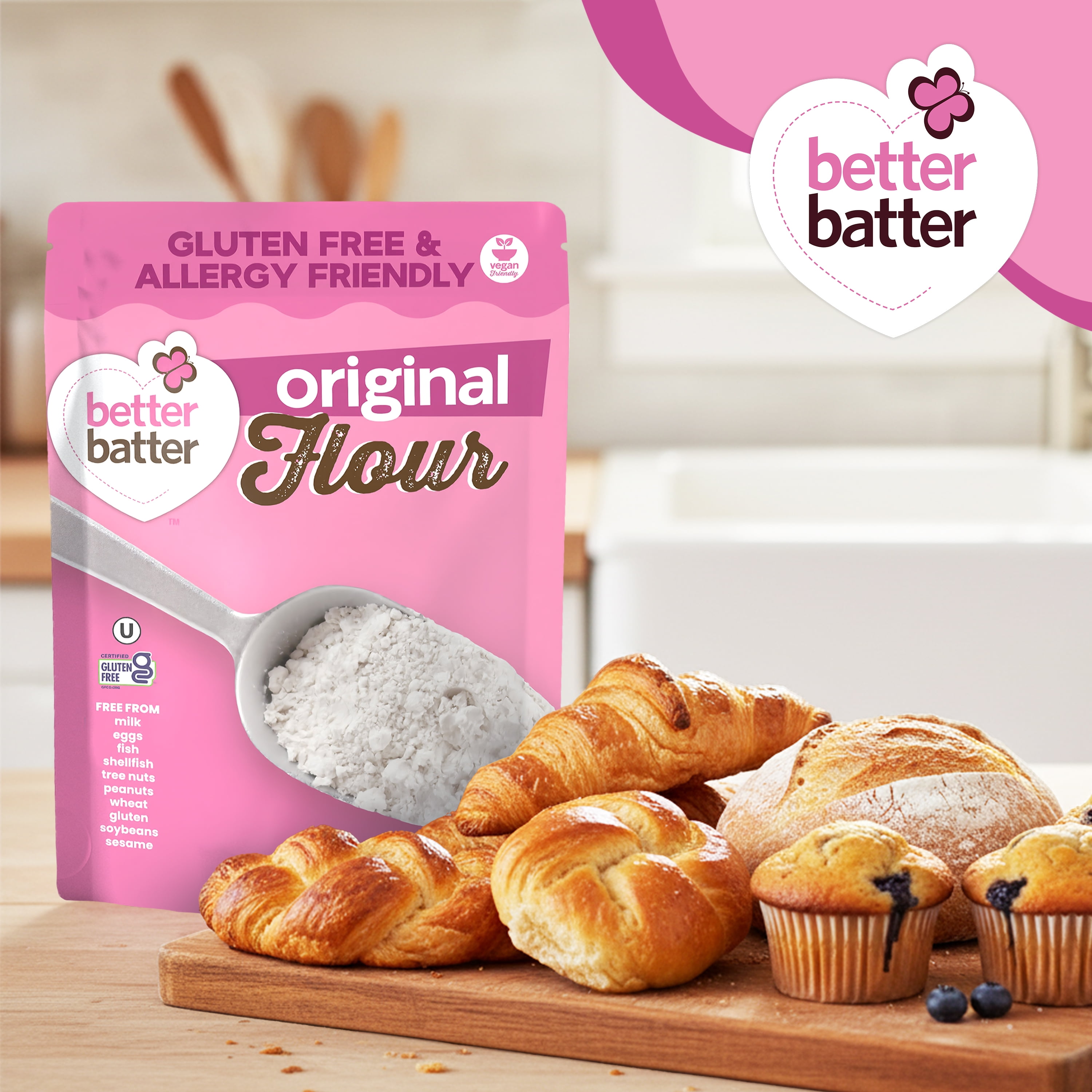 Better Batter All Purpose Gluten Free Flour 2.5 lb, Vegan, Kosher, Non-GMO