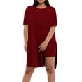 thumbnail image 3 of Shadoumai Women Plus Size 2 Piece Outfits Short Sleeve Tunic Tops and Biker Shorts Sets Tracksuits, 3 of 7
