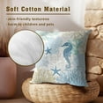 thumbnail image 5 of Nautical Coastal Throw Pillow Covers 18X18 Inch Set of 2 Ocean Seahorse Decorative Pillow Cushion Cases for Sofa Couch Bedroom Home Decor, 5 of 6