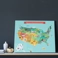 thumbnail image 3 of Lsque USA Tourist Map Print Wall Art – Decorative Picture for Living Room, Bedroom, and Office (Horizontal), 3 of 6
