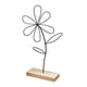 thumbnail image 3 of Escultura de flor de hierro Decoración minimalista de primavera Estatua de flor decorativa para 6 pétalos, 3 of 9
