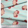 thumbnail image 3 of Soimoi Green polyester Crepe Fabric Crabs Ocean Fabric Prints By Yard 42 Inch Wide, 3 of 3