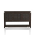 thumbnail image 2 of Furniture of America  Wins Modern Farmhouse 5-shelf Buffet Table Walnut 59"W X 15.7"D X 35"H Glass Finish,Wood Finish,Walnut Finish, 2 of 5