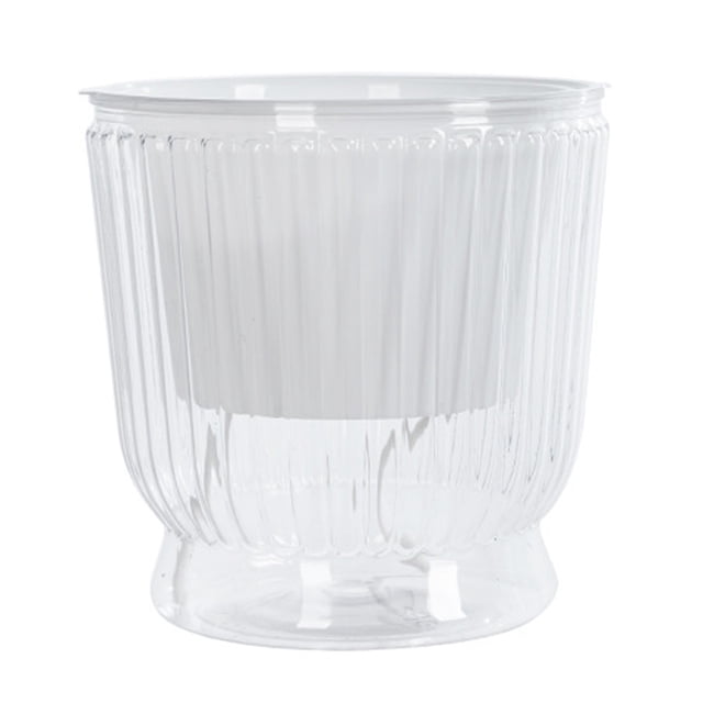 Self Watering Plant Pot Plastic Flower Pot with Water Reservoir Wick Ropes Modern Indoor Planter for Home Office Desktop