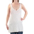 thumbnail image 2 of FREE PEOPLE $108 Womens New 1736 Ivory Racerback Scoop Neck Top M B+B, 2 of 3