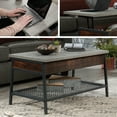 thumbnail image 3 of Sauder Market Commons Lift-top Coffee Table, Rich Walnut Finish, 3 of 12